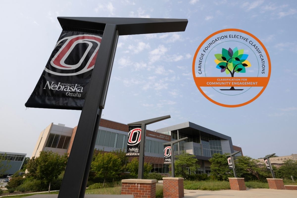 Image of the Barbara Weitz Community Engagement Center with the Carnegie Classification for Community Engagement logo.