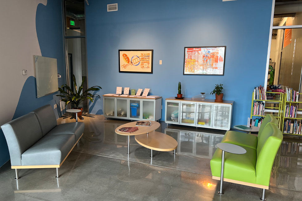 two couches sitting across from each other to facilitate conversation 