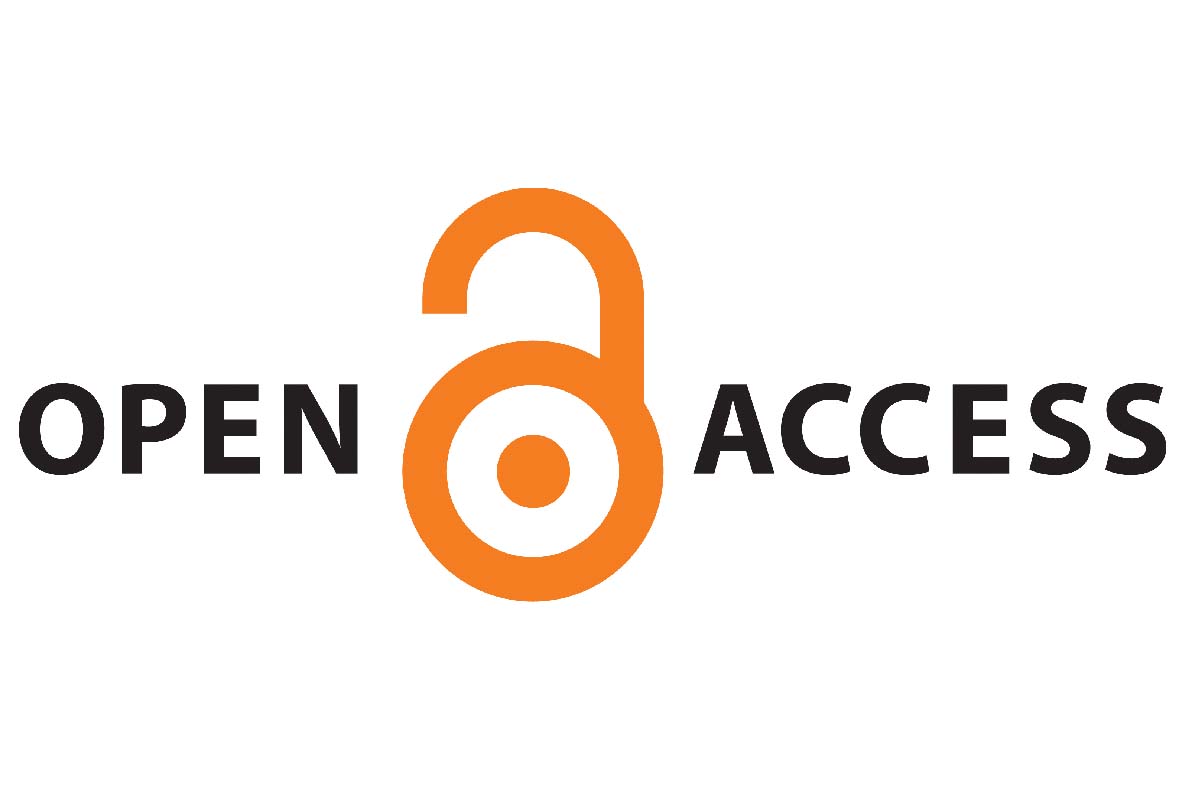 the words open access in orange with a graphic of a padlock in between the two words