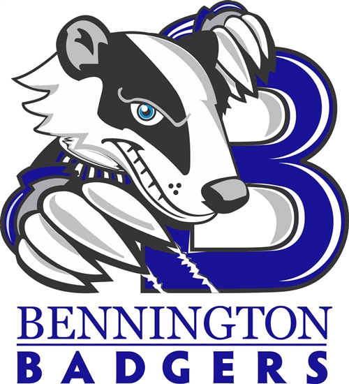 Logo for Bennington high school badgers mascot.