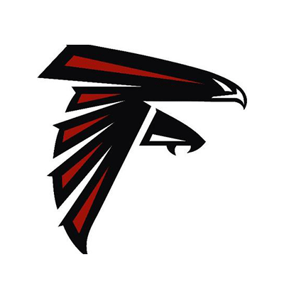 Logo for Douglas County West Falcons mascot.