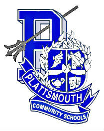 Logo for Plattsmouth High School featuring its mascot the Blue Devil. 