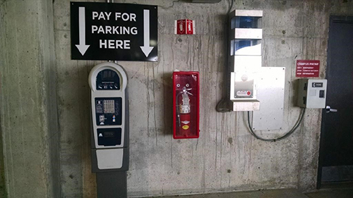 East Parking Garage kiosk