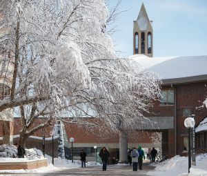 campus snowfall