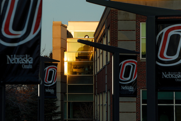 uno banners on campus