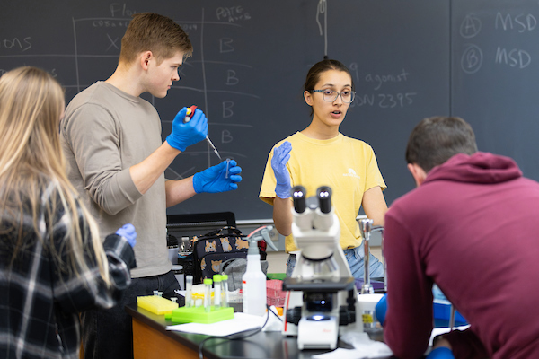 students in a science class