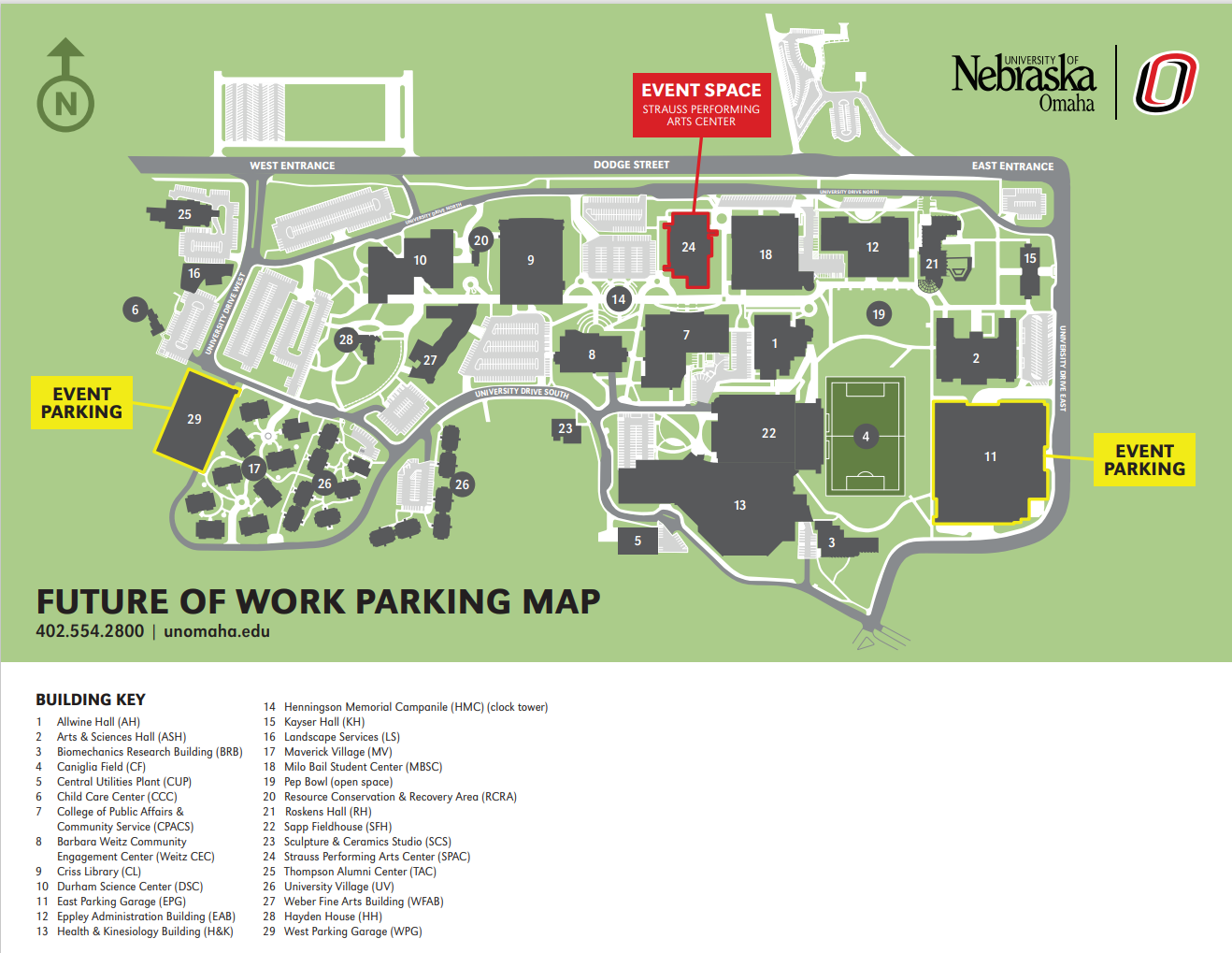 this is a map of parking options