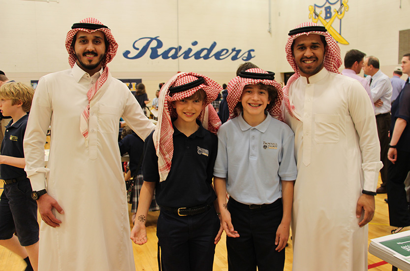 Students volunteer at a local school.