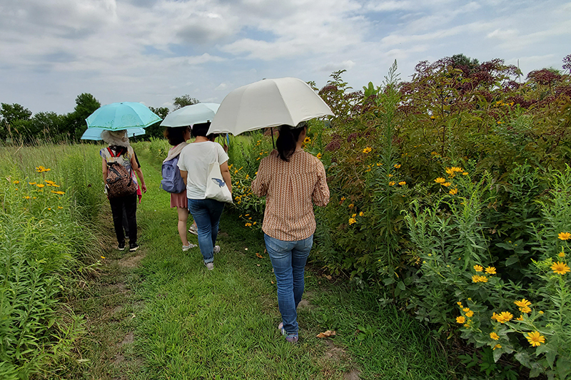 Hainan group explores Glacier Creek.