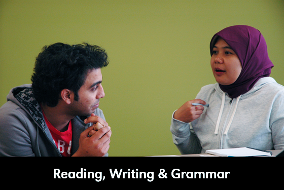 reading, writing, grammar
