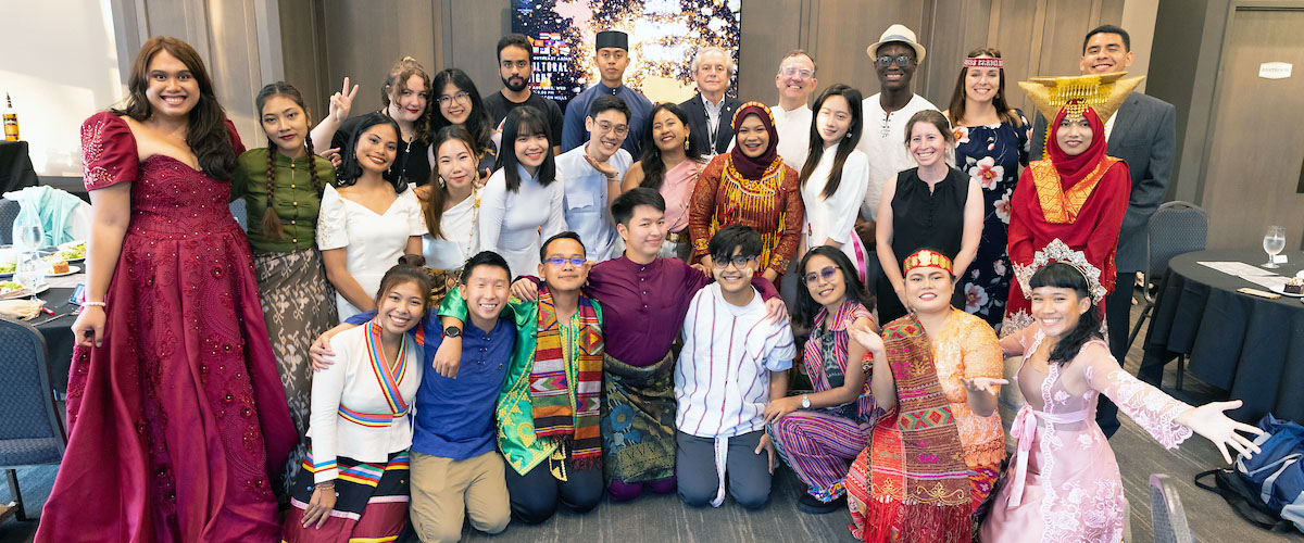 a group of international students