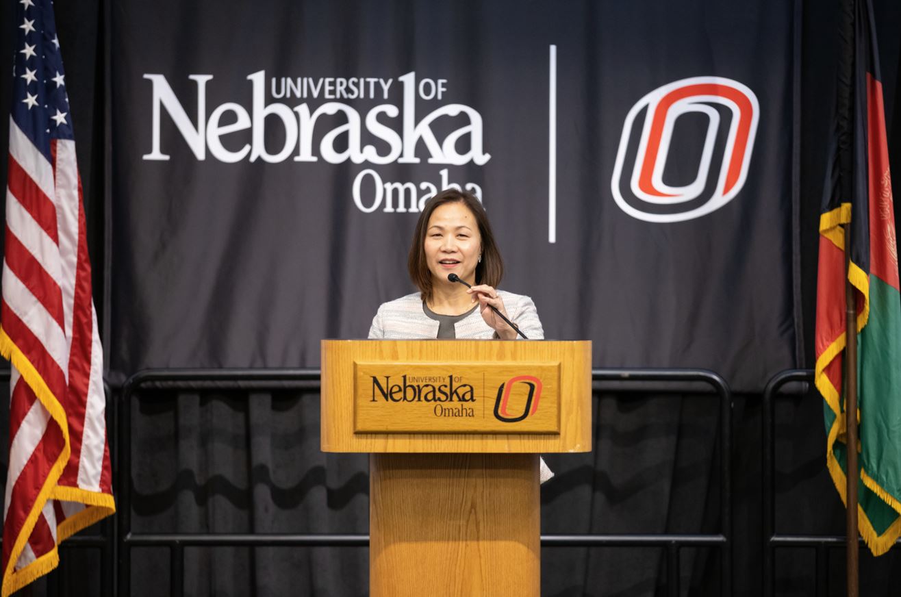 Chancellor Li gives an Opening Welcome Address at the Center's 50-Year Celebration
