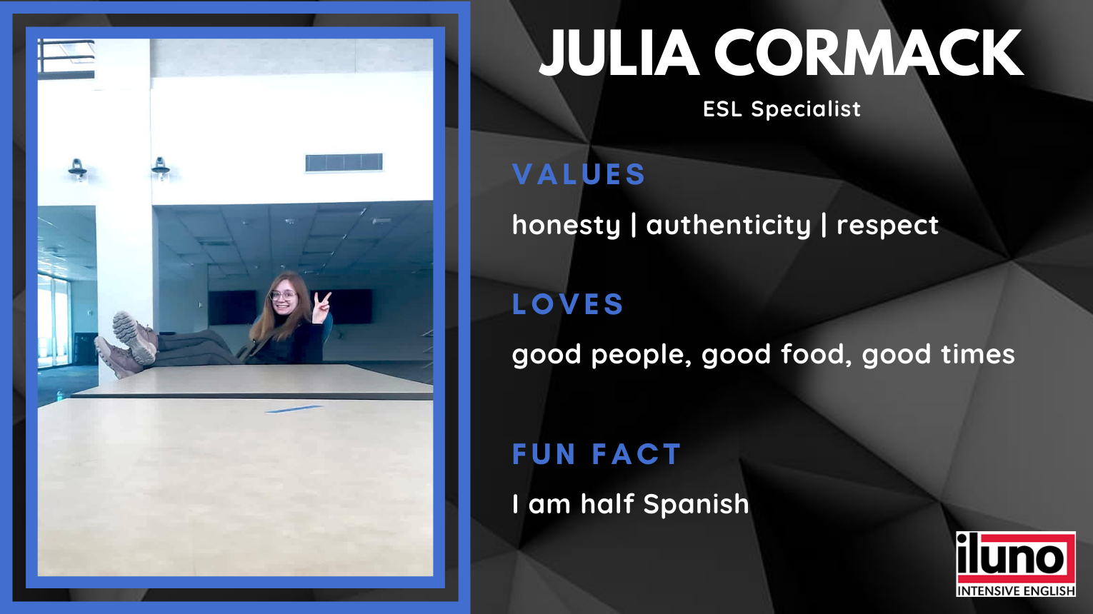 Julia Cormack ILUNO Biography