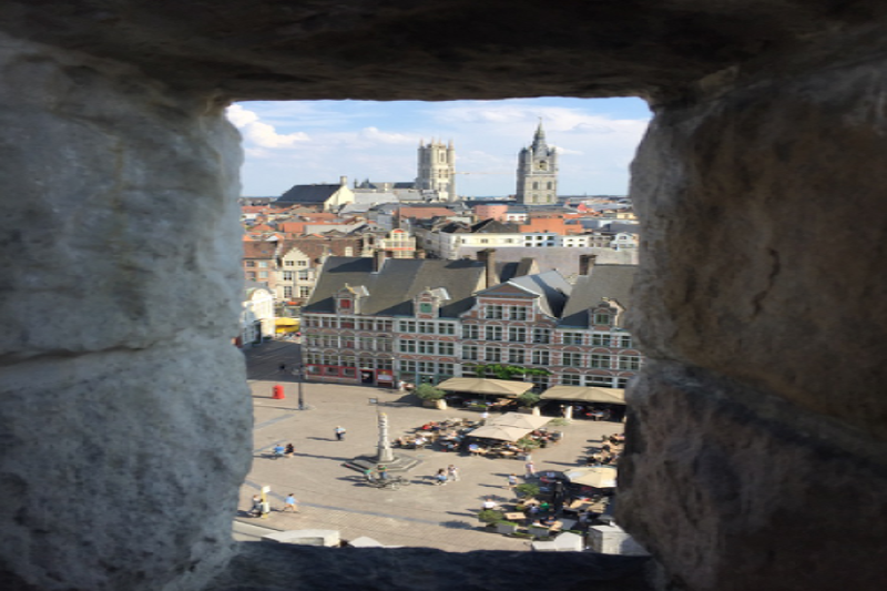 A view of Ghent from Gravensteen Castle