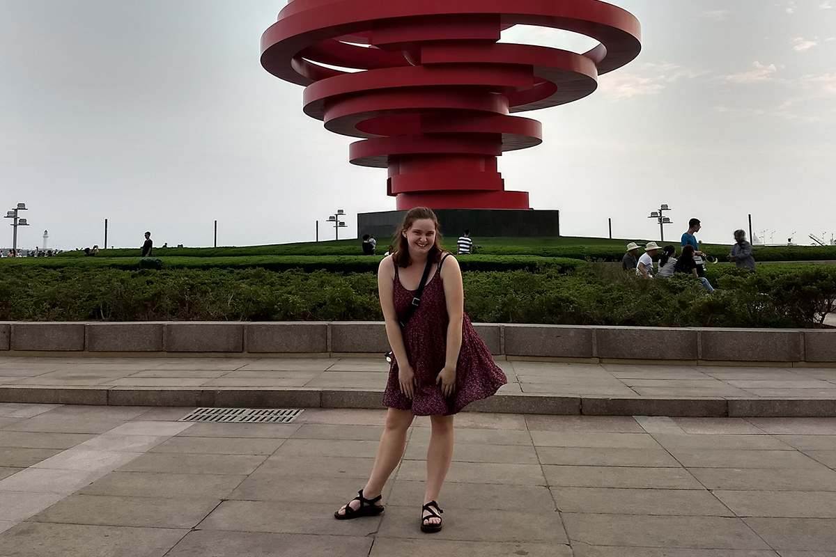 Amber during her year abroad in Qingdao, China