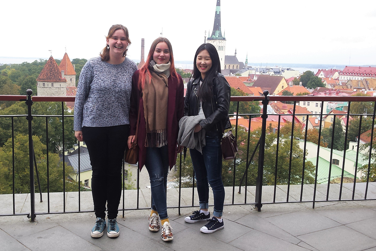 Amber and friends during her semester abroad in Tartu, Estonia