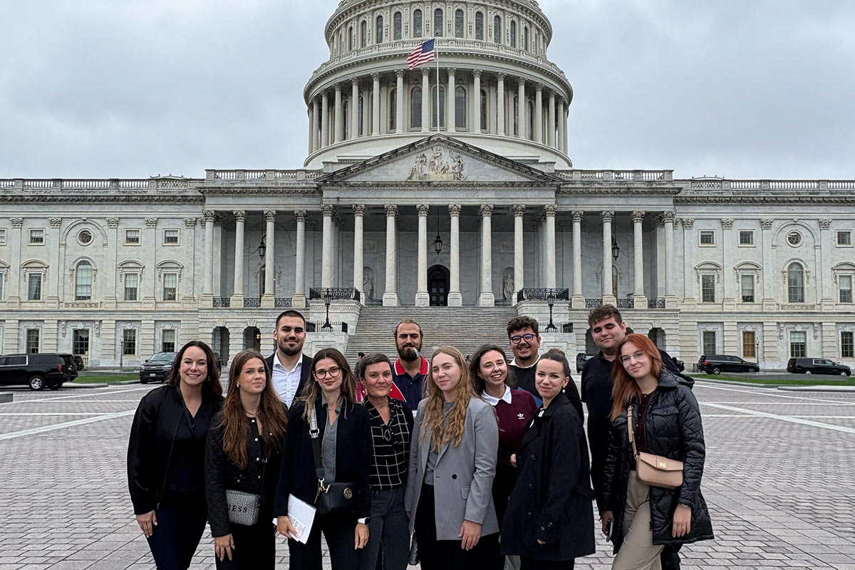 During a trip to Washington, D.C., the fellows posed in front of U.S. Capitol Building