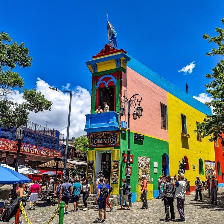 Colorful building in Buenos Aires, Argentina