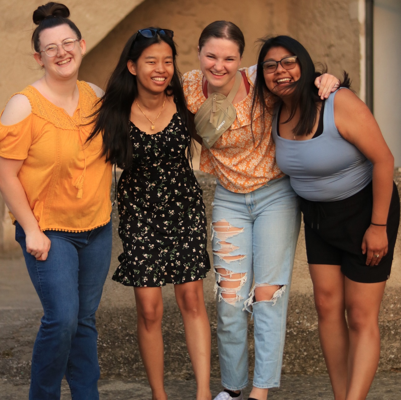 Group photo of 4 students