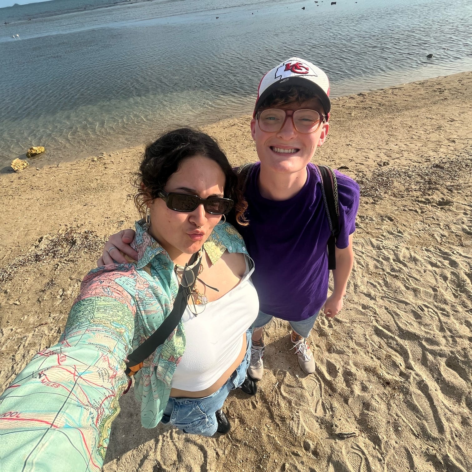 Students on the beach in Puerto Rico