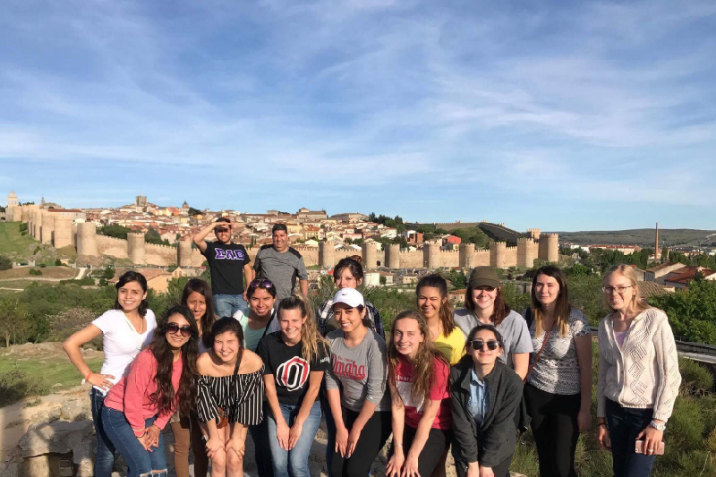 Students in Spain for a Faculty-Led Program.