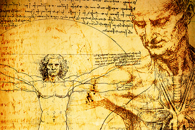 An old illustration of the human body.