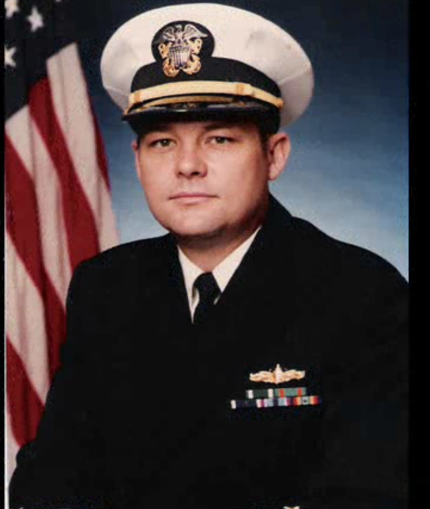 Rick Holdcroft official military photo in Navy Dress Blues uniform.