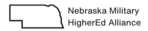 outline of the state of Nebraska with event title of Nebraska Military HigherEd