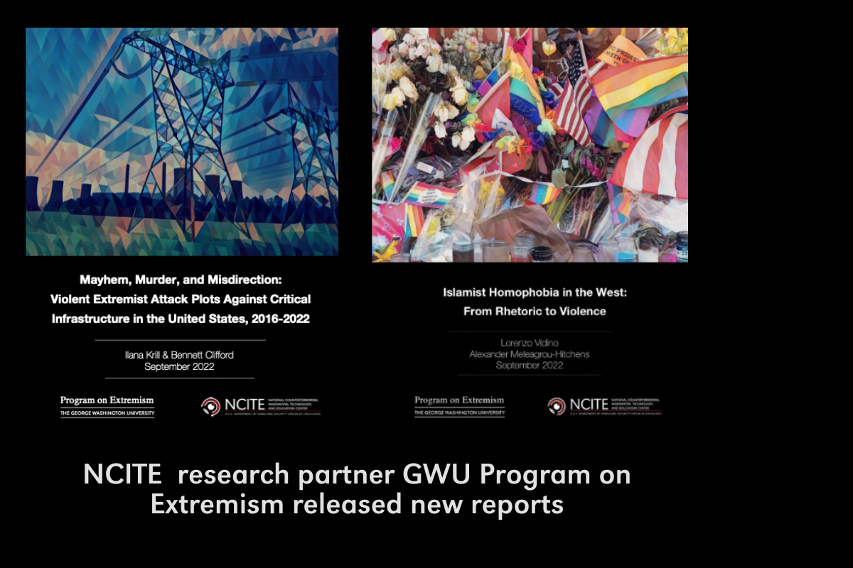 This is the cover of a report authored by NCITE partner George Washington University Program on Extremism