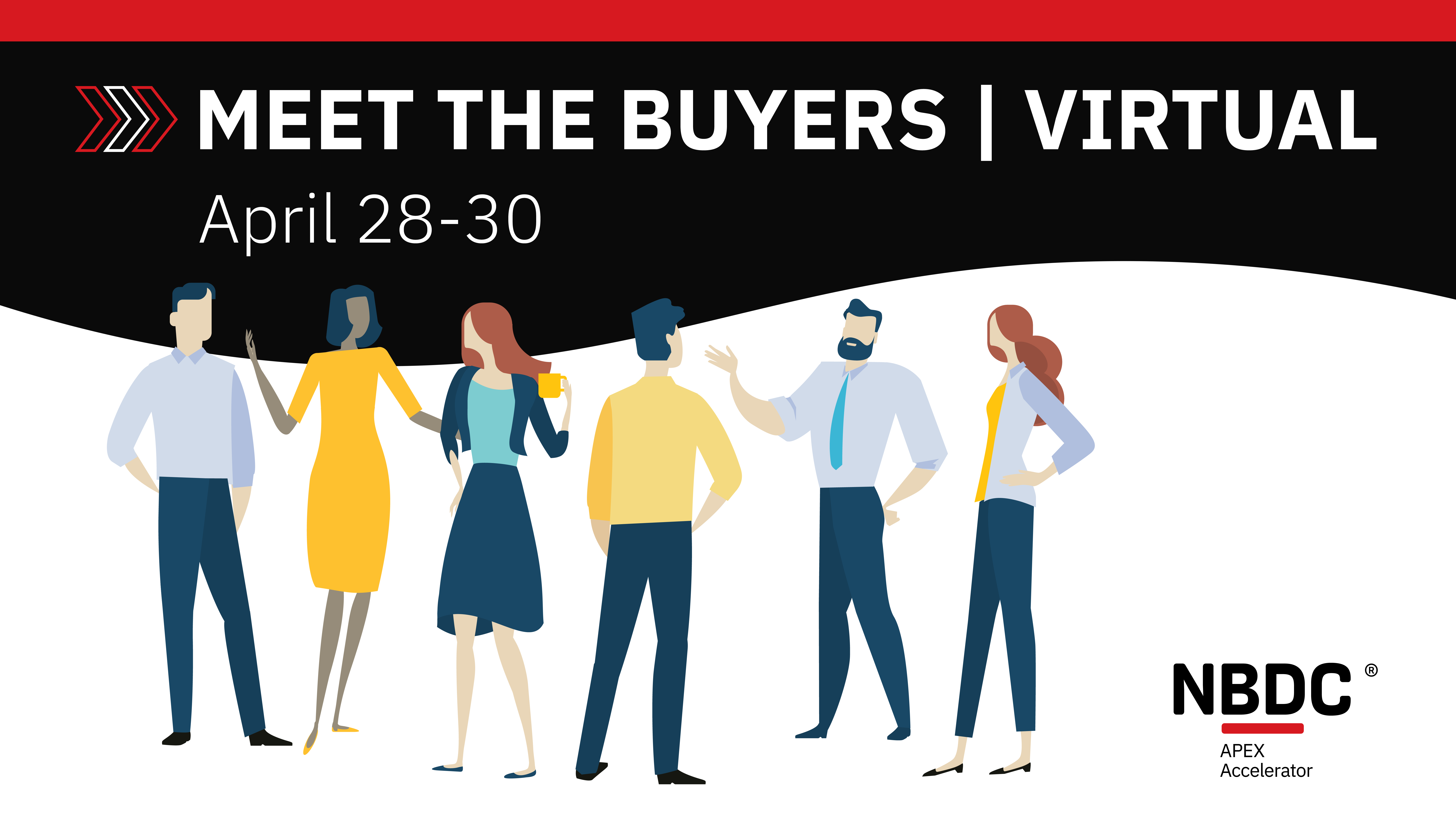 Meet the Buyers Conference graphic. April 28-30.