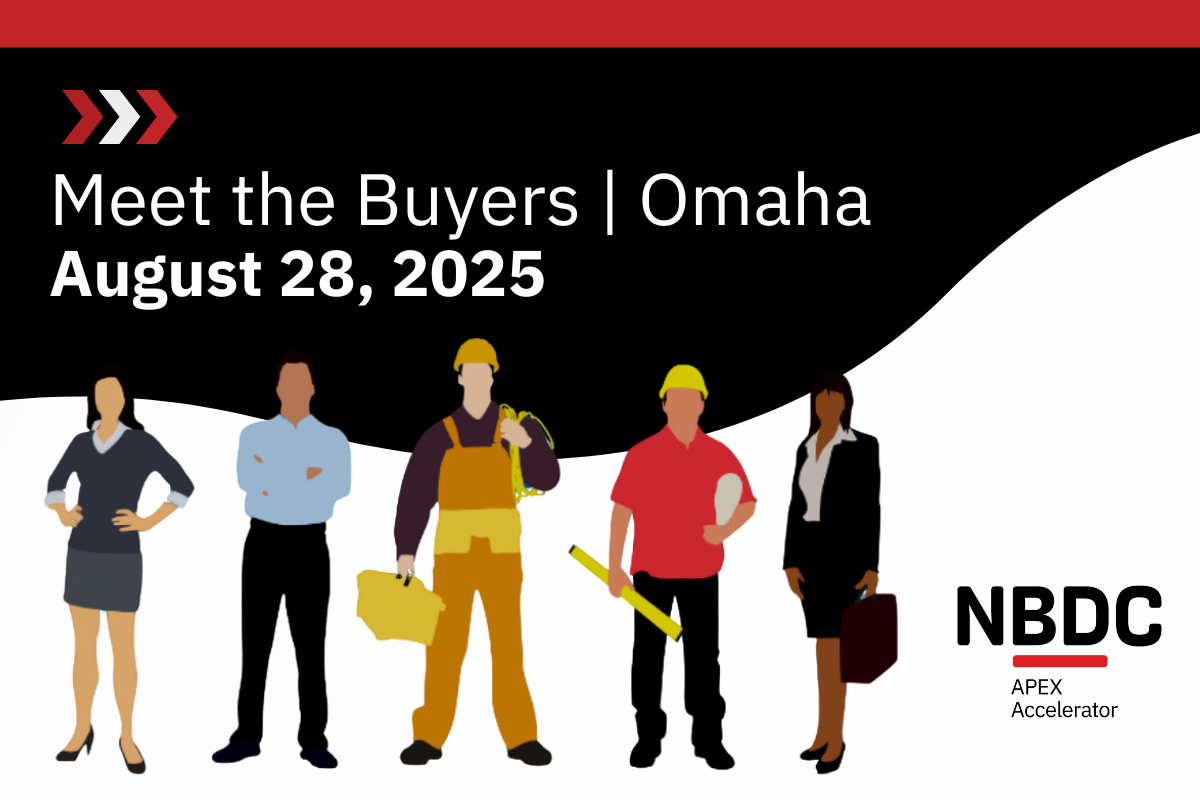 Graphic that says "Meet the Buyers Omaha - August 28, 2025"