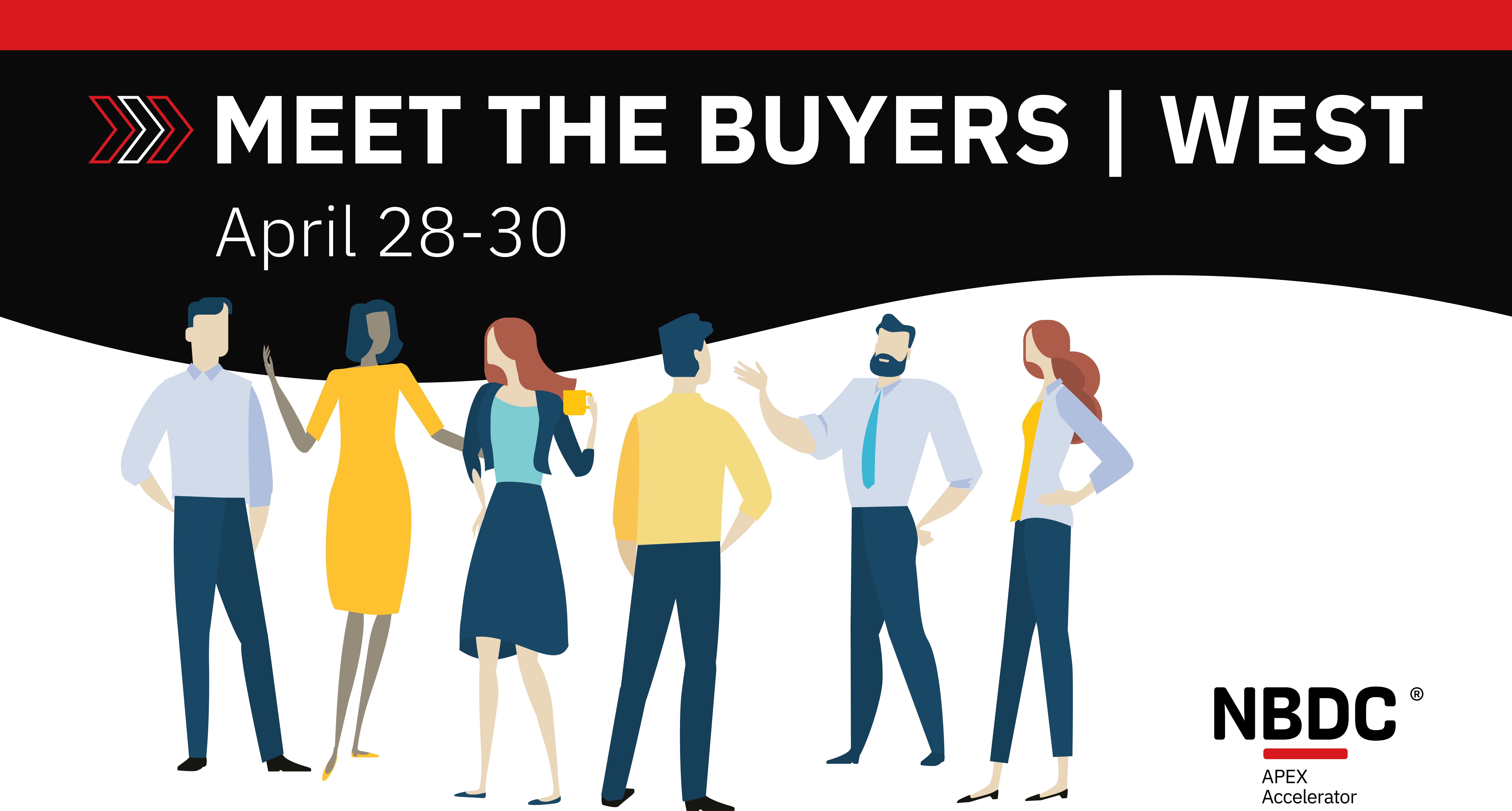 Meet the Buyers West Conference graphic. April 28-30.