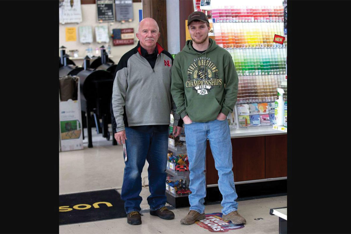 Previous owner Ken Pritkin and new owner Jacob Mason. Photo courtesy of the Custer County Chief