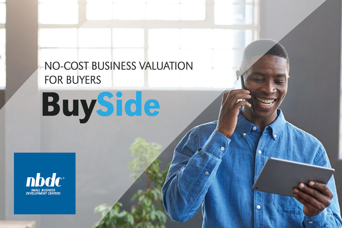 BuySide Valuation featured image: Black male on cell phone looking at tablet