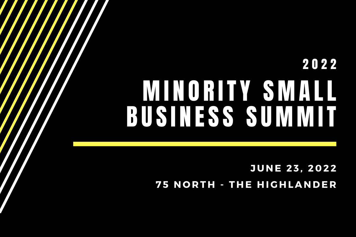 graphic with the name of the event: Minority Small Business Summit
