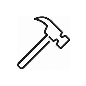 graphic of a hammer.