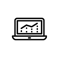 graphic of an open laptop.