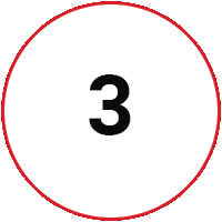 the number 3 inside a red circle.