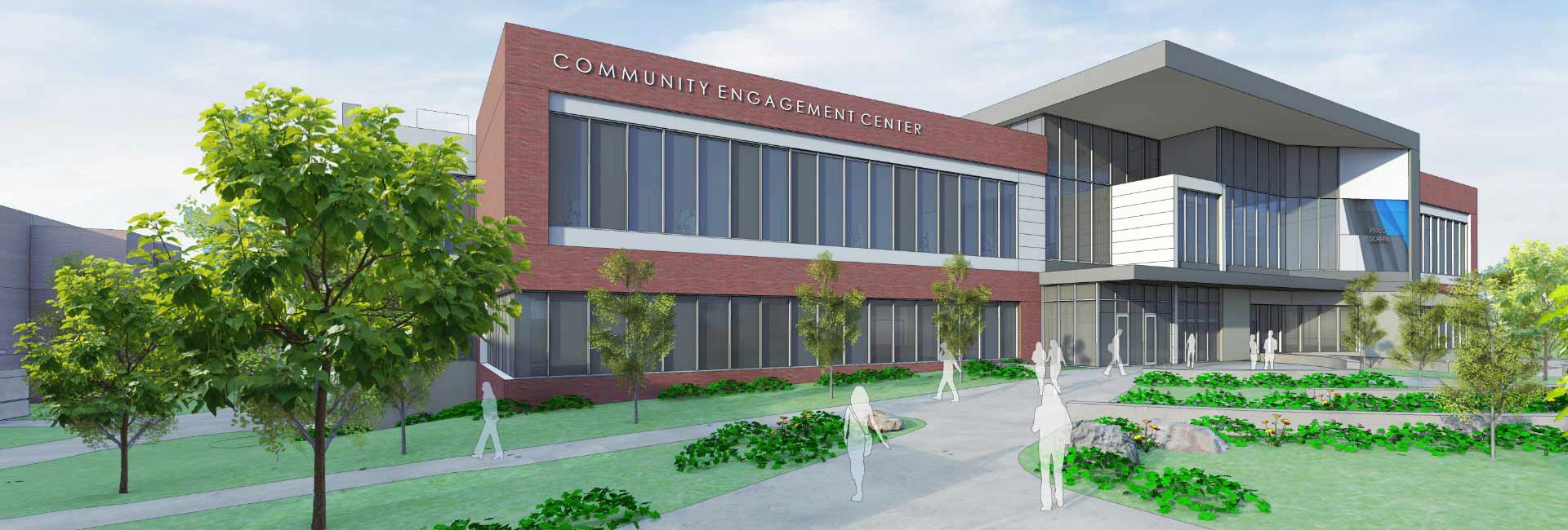 A rendering of the Community Engagement Center