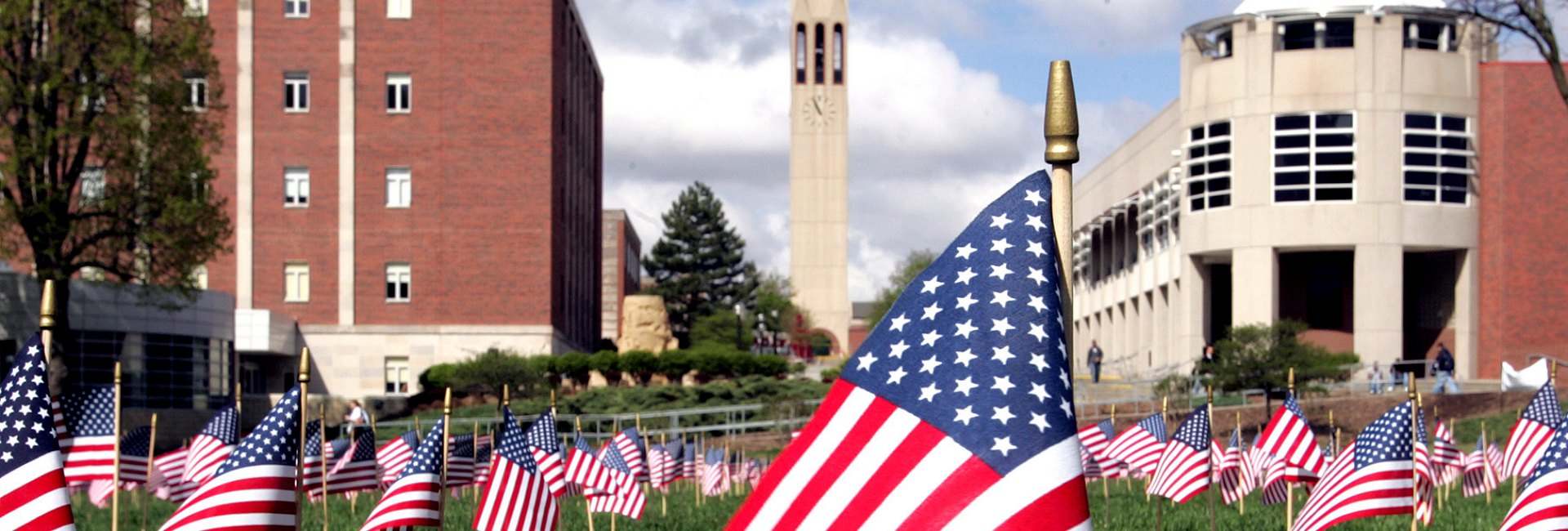 Flags at Pep Bowl