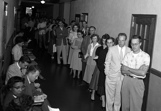 Registering for classes in 1956