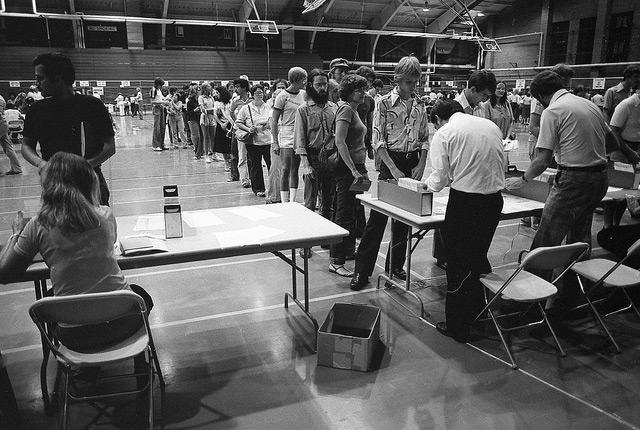 registering for classes in 1979