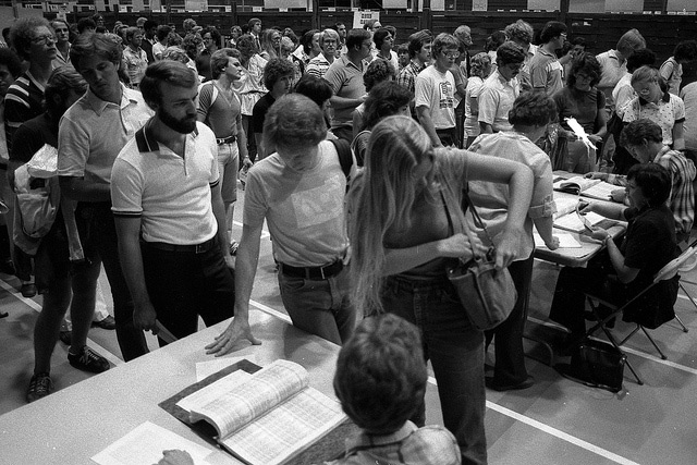 registering for classes in 1980