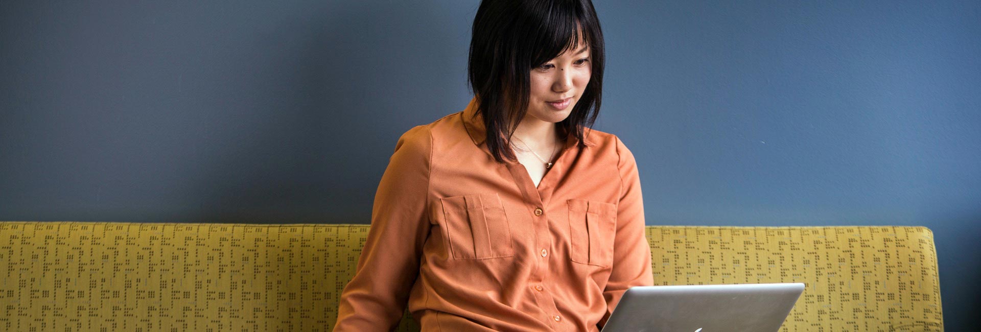 Student at computer