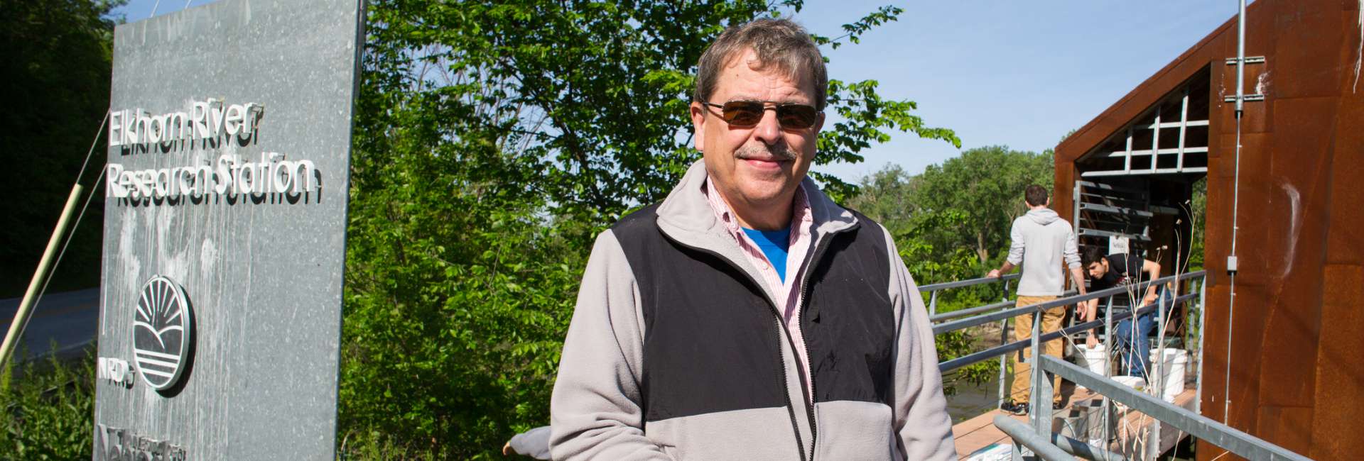 Alan Kolok at the Elkhorn River Research Station