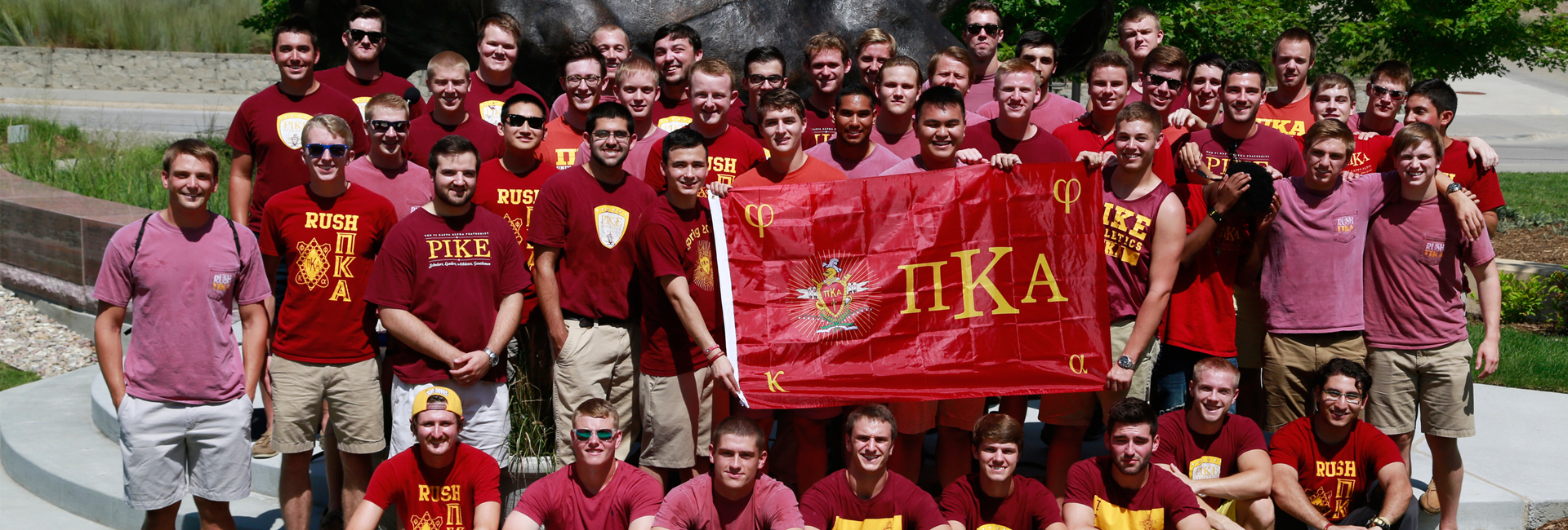 The men of Pi Kappa Alpha gather for a photo (August 2014)