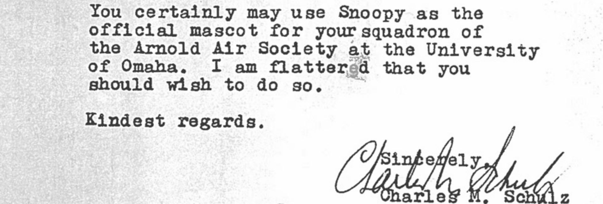 letter from snoopy creator