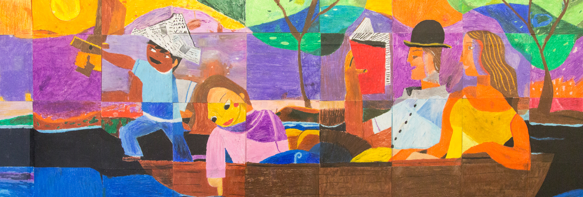 Displayed in UNO's Community Engagement Center, this recreation of a piece by artist Rafael Lopez is the product of a P-16 service learning project.