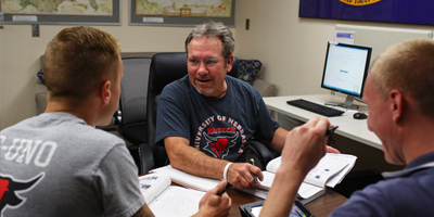 Students study in the Office of Military & Veteran Services