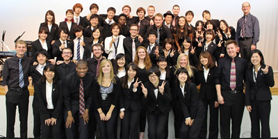 UNO jazz band students in Shizouka